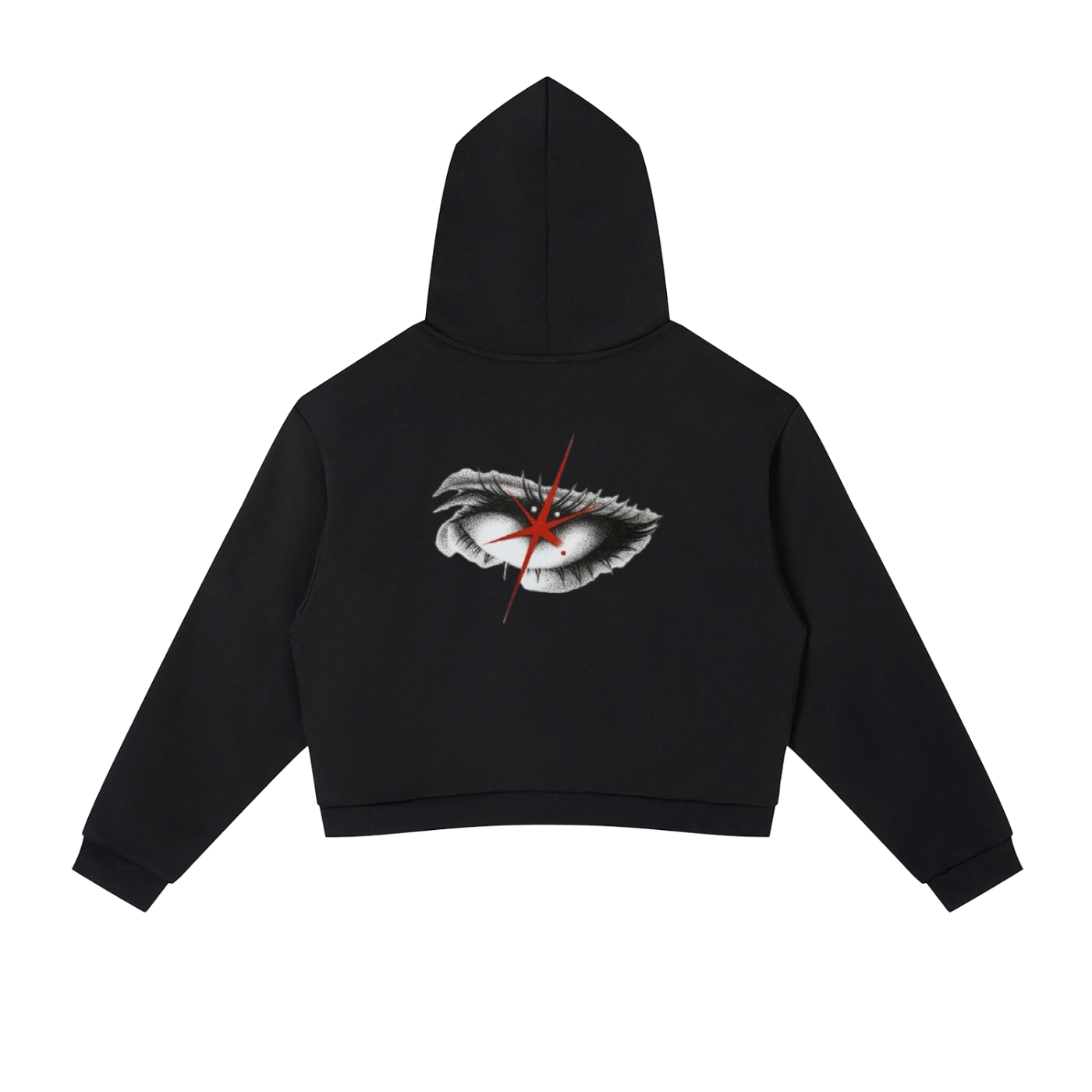 Contrast Side Stripe Cropped Hoodie