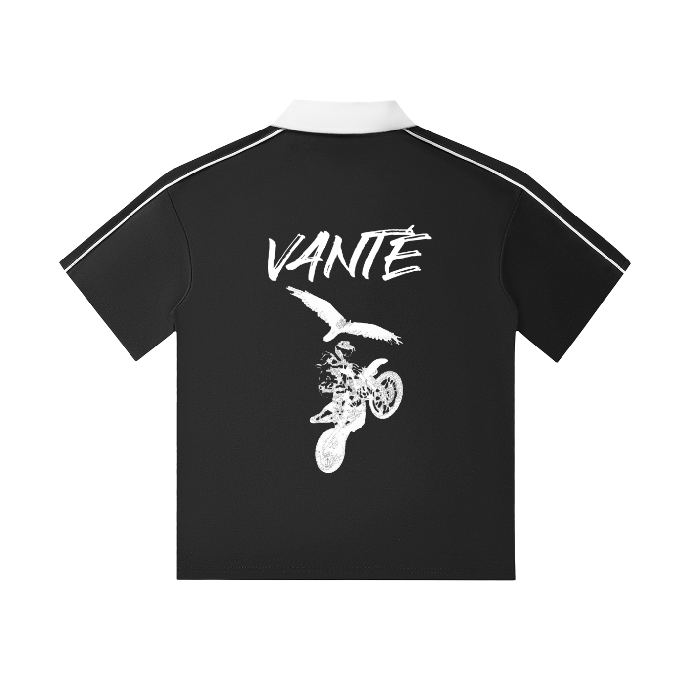 Contrast Collar Short-Sleeve Polo Shirt