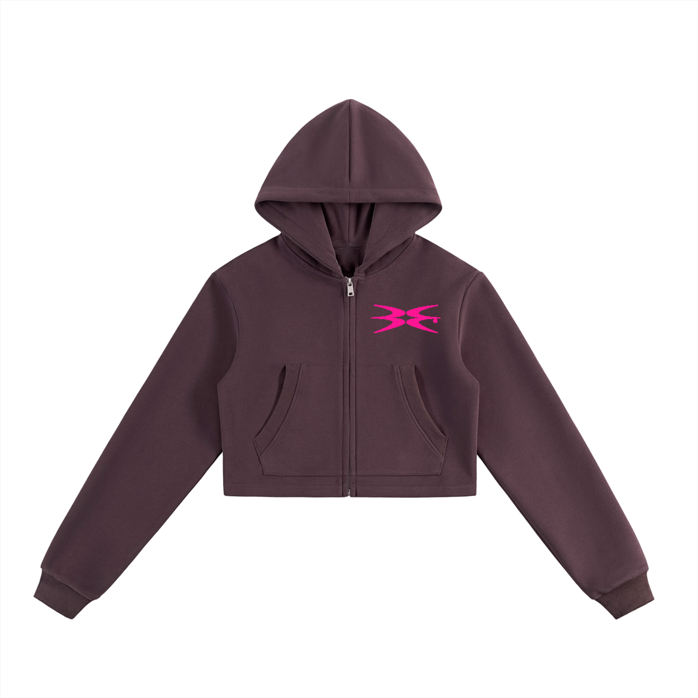 Essential Cropped Zip-Up Hoodie